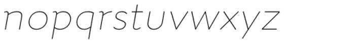 Quiza Pro Thin Italic Font LOWERCASE