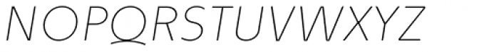 Quodlibet Sans Hairline Italic Font UPPERCASE