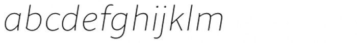 Quodlibet Sans Hairline Italic Font LOWERCASE