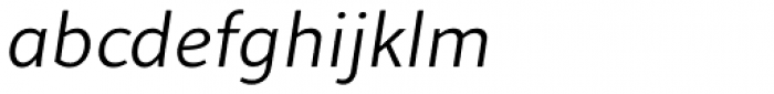 Quodlibet Sans Light Italic Font LOWERCASE