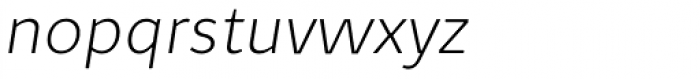 Quodlibet Sans Thin Italic Font LOWERCASE