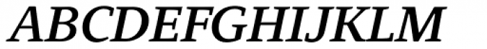Quodlibet Serif Semi Bold Italic Font UPPERCASE