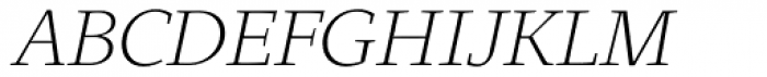 Quodlibet Serif Thin Italic Font UPPERCASE