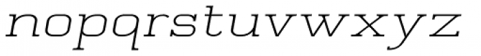 Quoral Expanded Oblique Font LOWERCASE