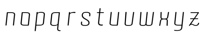 Quota Light Italic Font LOWERCASE