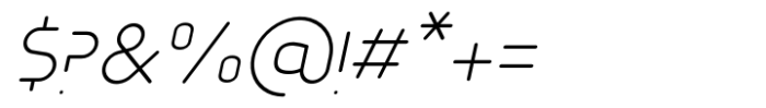 Quta Rounded Light Italic Font OTHER CHARS