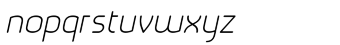 Quta Rounded Light Italic Font LOWERCASE
