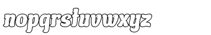 Qutcoy Outline Slant Font LOWERCASE
