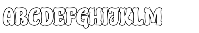 Qutcoy Outline Font UPPERCASE