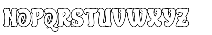 Qutcoy Outline Font UPPERCASE