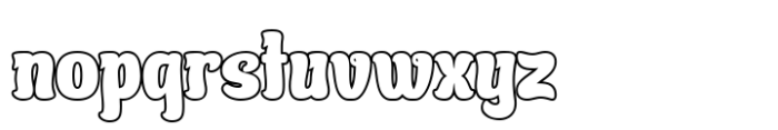 Qutcoy Outline Font LOWERCASE