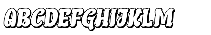 Qutcoy Shadow Slant Font UPPERCASE