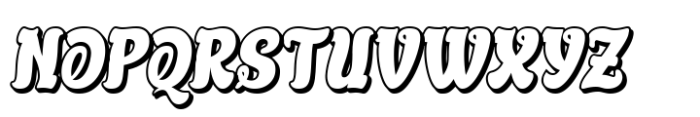 Qutcoy Shadow Slant Font UPPERCASE