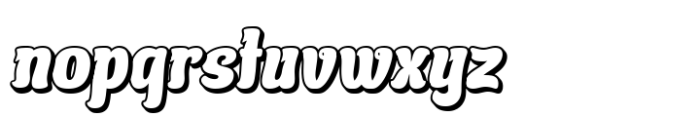 Qutcoy Shadow Slant Font LOWERCASE