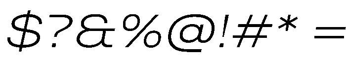 Quablo LightItalic Font OTHER CHARS