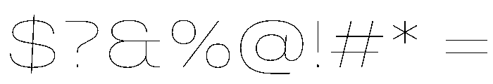 Quablo Thin Font OTHER CHARS