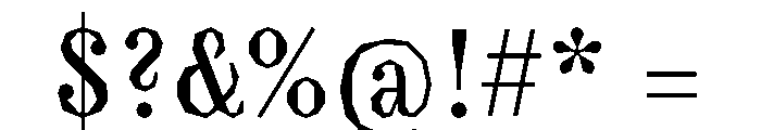 Quartier Regular Font OTHER CHARS