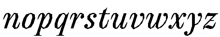 Quartier Soloitalic Font LOWERCASE