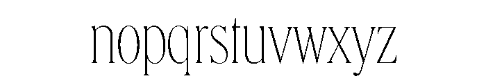 Queens Compressed Air Font LOWERCASE