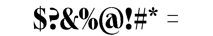 Queens Compressed Bold Font OTHER CHARS