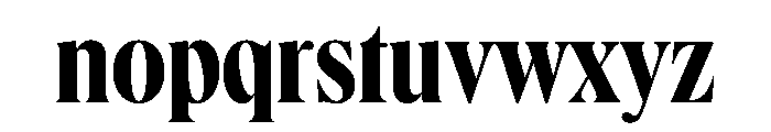 Queens Compressed Bold Font LOWERCASE