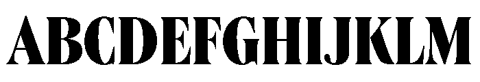 Queens Compressed Extra Bold Font UPPERCASE