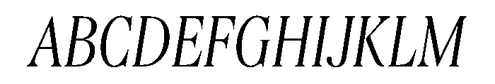Queens Compressed Light Italic Font UPPERCASE
