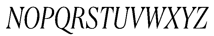 Queens Compressed Light Italic Font UPPERCASE