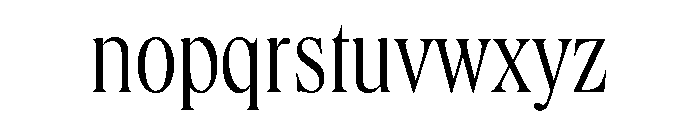 Queens Compressed Light Font LOWERCASE
