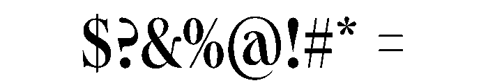 Queens Compressed Medium Font OTHER CHARS