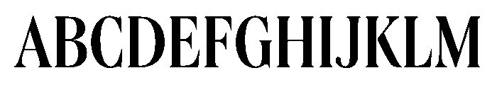 Queens Compressed Medium Font UPPERCASE