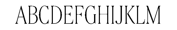 Queens Compressed Thin Font UPPERCASE