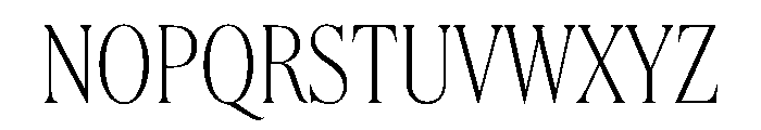 Queens Compressed Thin Font UPPERCASE