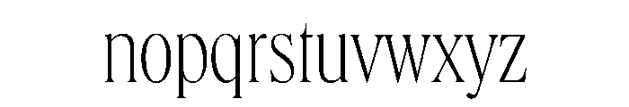Queens Compressed Thin Font LOWERCASE