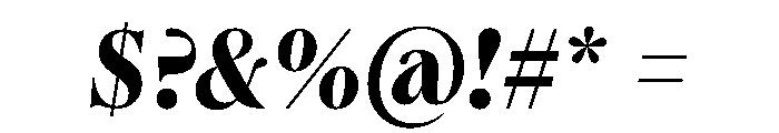 Queens Condensed Bold Italic Font OTHER CHARS