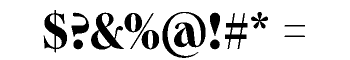 Queens Condensed Bold Font OTHER CHARS
