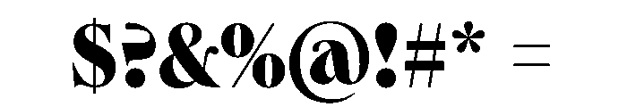 Queens Condensed Extra Bold Font OTHER CHARS