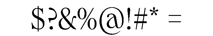 Queens Condensed Light Font OTHER CHARS
