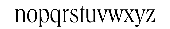 Queens Condensed Light Font LOWERCASE