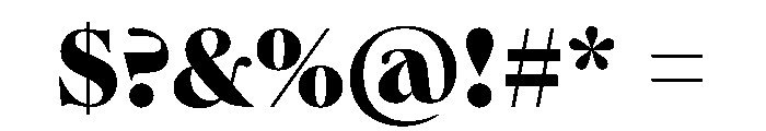 Queens Extra Bold Font OTHER CHARS