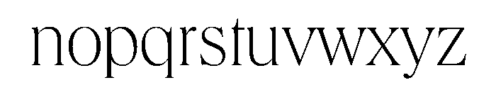 Queens Thin Font LOWERCASE