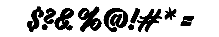 Quick Brush Font OTHER CHARS