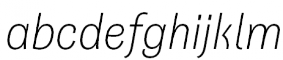 Quartal Ext Light Italic Font LOWERCASE