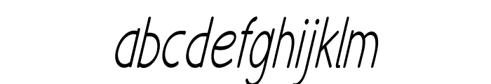 Quido-CondensedItalic Font LOWERCASE