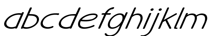 Quido-ExpandedItalic Font LOWERCASE