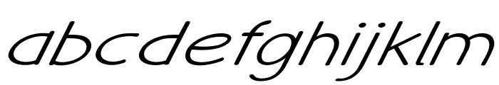 Quido-ExtraexpandedItalic Font LOWERCASE