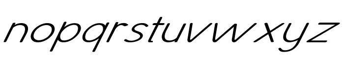 Quido-ExtraexpandedItalic Font LOWERCASE