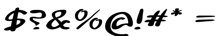 Quintero-ExpandedBoldItalic Font OTHER CHARS