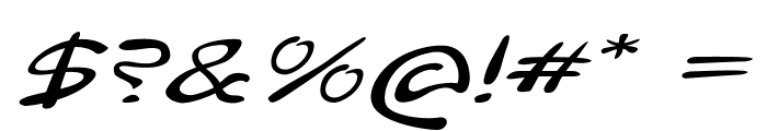 Quintero-ExtraexpandedItalic Font OTHER CHARS