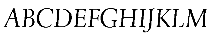 Quatern Book Chancery Italic Font UPPERCASE